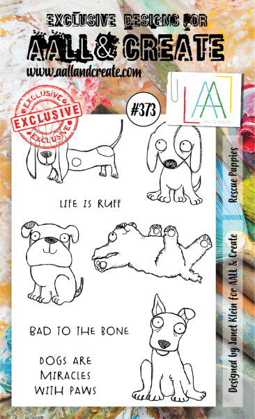 AALL and Create  Rescue Puppies  Stamps - Stempel A6