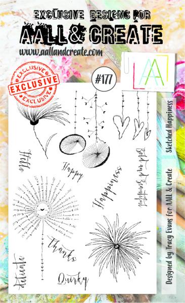 AALL and Create Sketched Happiness  Stamps - Stempel A6