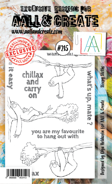 AALL and Create  Sleepy Sloths  Stamps - Stempel A6