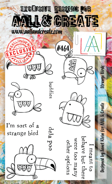 AALL and Create  Strange Birds  Stamps - Stempel A6