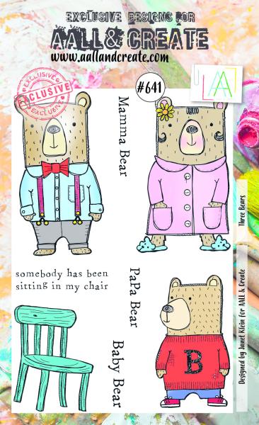 AALL and Create  Three Bears  Stamps - Stempel A6