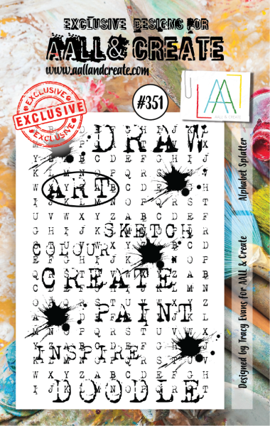 AALL and Create  Alphabet Splatter  Stamps - Stempel A7