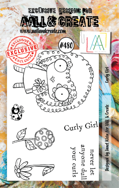 AALL and Create  Curly Girl  Stamps - Stempel A7