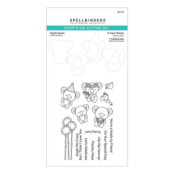 Spellbinders Stempel & Stanzset "Playful Koalas Stamp & Die Set"