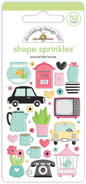 Doodlebug Design "Around The House Shape Sprinkles" - Epoxy-Sticker