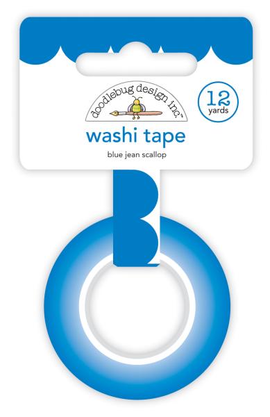 Doodlebug Design "Blue Jean Scallop" Washi Tape 