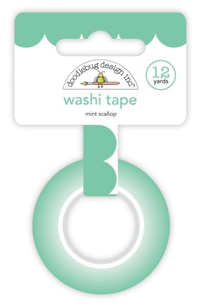 Doodlebug Design "Mint Scallop" Washi Tape 