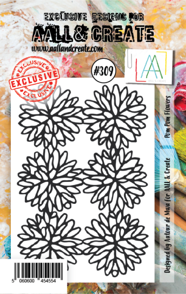 AALL and Create  Pom Pom Flowers  Stamps - Stempel A7