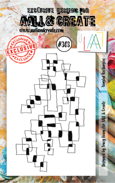 AALL and Create  Tangled Rectangles  Stamps - Stempel A7