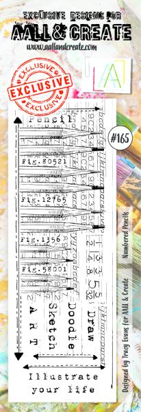 AALL and Create  Numbered Pencils  Stamps - Stempel  Border 