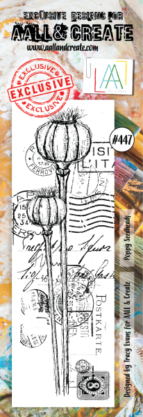 AALL and Create  Poppy Seedheads  Stamps - Stempel  Border 