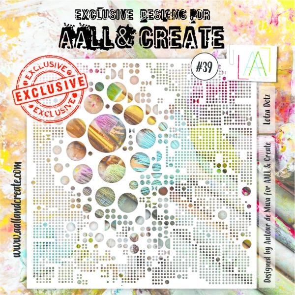 AALL and Create  Lotza Dotz  Stencil - Schablone 6x6