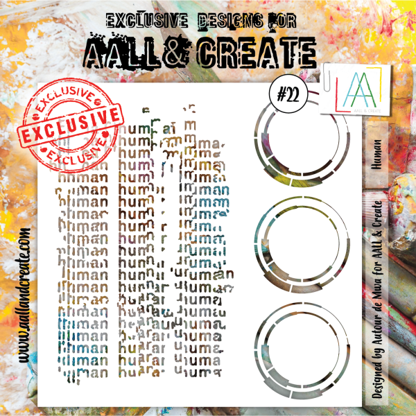 AALL and Create  Human  Stencil - Schablone 6x6