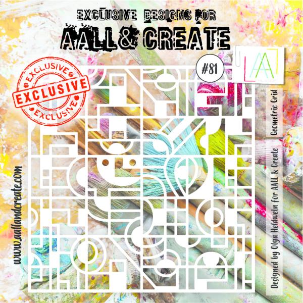 AALL and Create  Geometric Grid  Stencil - Schablone 6x6