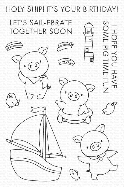 My Favorite Things Stempelset "Pig Time Fun" Clear Stamp Set