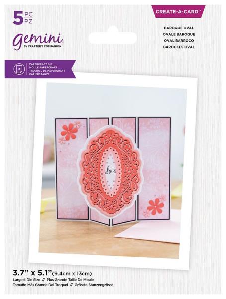 Gemini Ornate Pop-Out Baroque Oval Create-a-Card Dies  - Stanze - Barockes Oval 