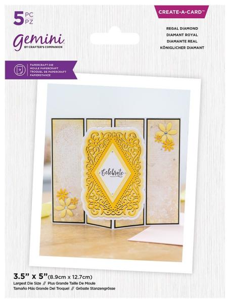 Gemini Ornate Pop-Out Regal Diamond Create-a-Card Dies  - Stanze - Königlicher Diamant 