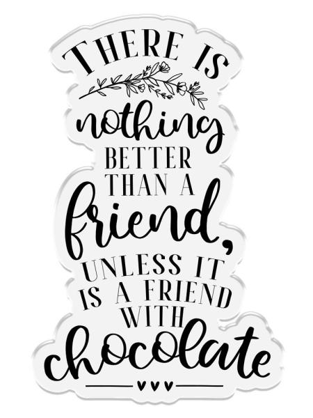 Crafters Companion -  Friends for Life - A Friend With Chocola - Clear Stamps