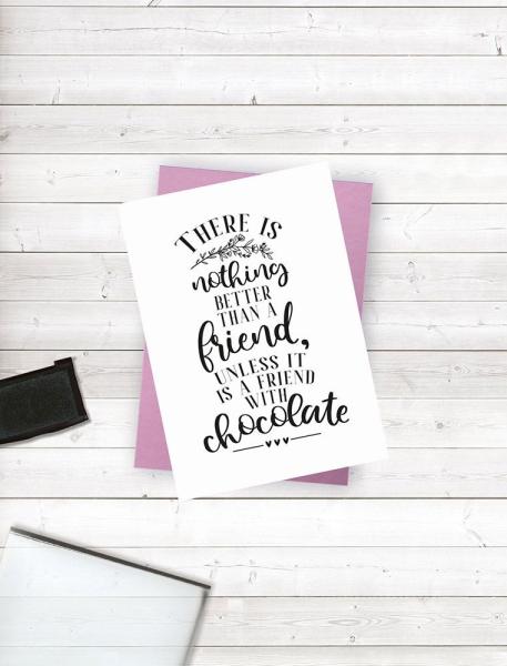 Crafters Companion -  Friends for Life - A Friend With Chocola - Clear Stamps