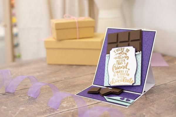 Crafters Companion -  Friends for Life - A Friend With Chocola - Clear Stamps