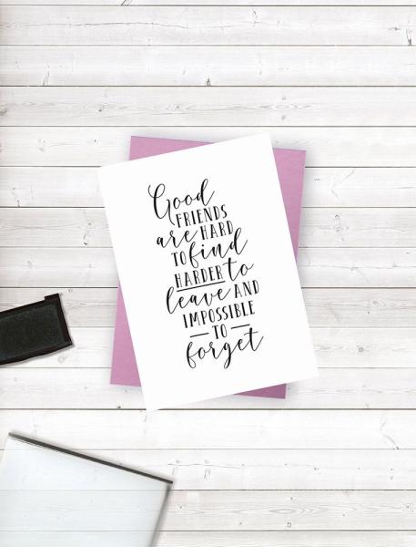 Crafters Companion - Friends for Life - Impossible to Forget - Clear Stamps