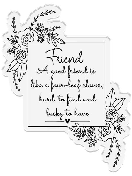 Crafters Companion - Friends for Life - Lucky to Have You - Clear Stamps