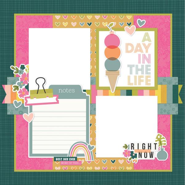 Simple Stories  Simple Pages Kit Laugh & Love  Simple Pages Kit - Bits & Pieces