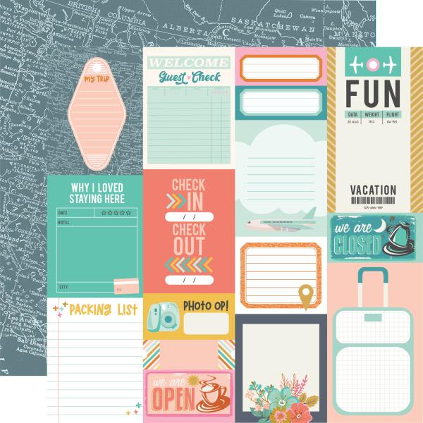 Simple Stories Simple  Let's Go!  Paper Pad - Designpapier 6x8 Inch