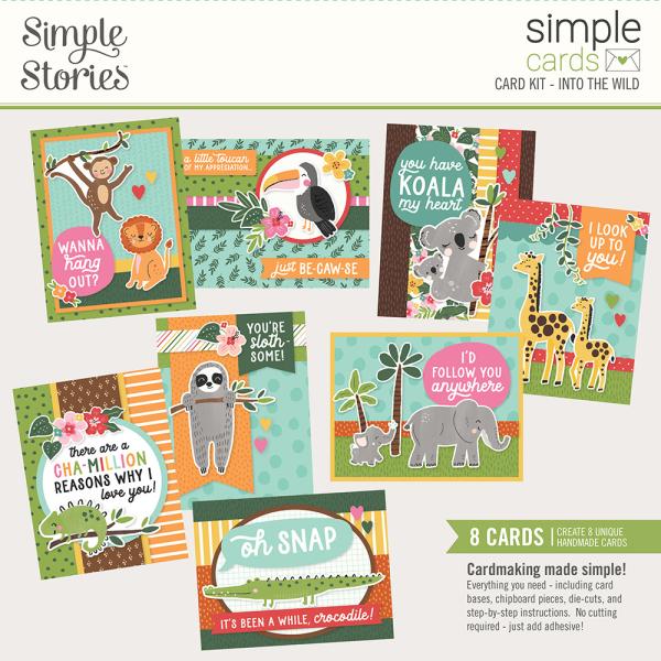 Simple Stories  Into the Wild  Simple Cards Kit - Bits & Pieces