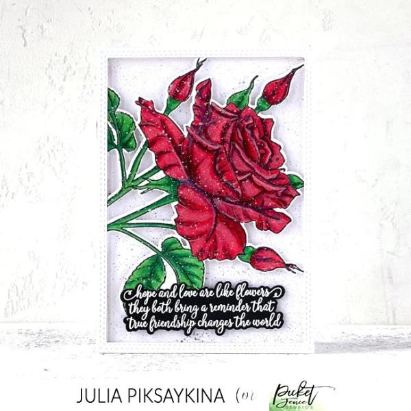 Picket Fence Studios "Budding Roses" Die (F-161D)