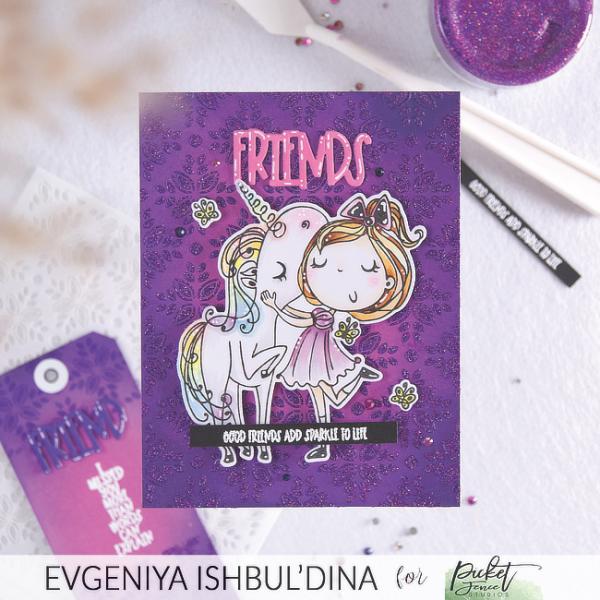 Picket Fence Studios "My Pet Unicorn Dear " Clear Stamps