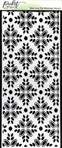 Picket Fence Studios "Slim Line Tile Montage " Stencil - Schablone