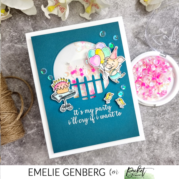 Picket Fence Studios "When Birthday Pigs Fly " Clear Stamps