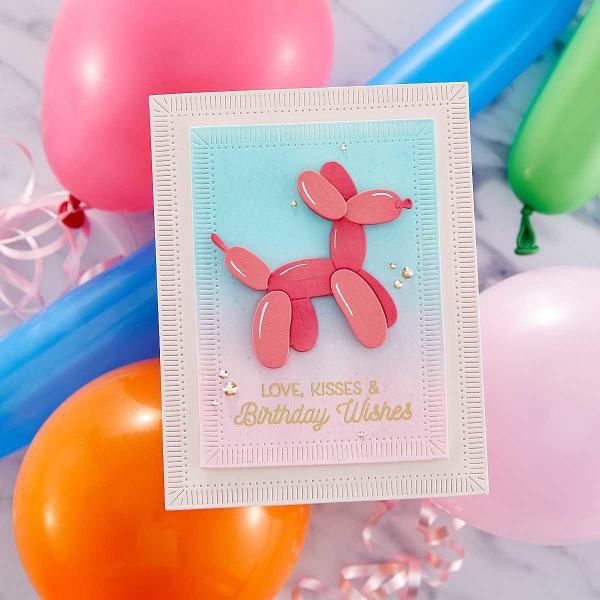 Spellbinders Dies "Balloon Party Animal Etched" Stanzschablonen