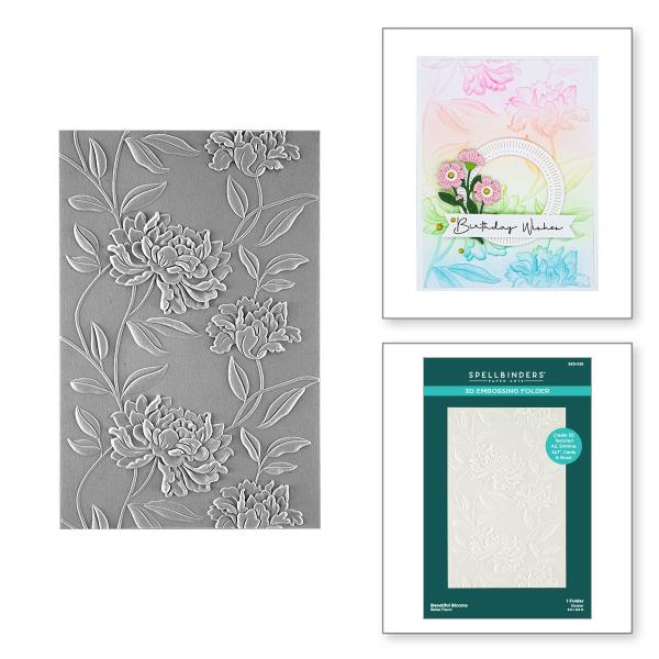 Spellbinders Embossingfolder "Beautiful Blooms 3D" - Prägefolder