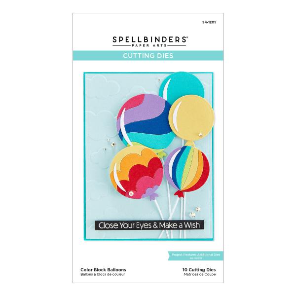 Spellbinders Dies "Color Block Balloons Etched" Stanzschablonen