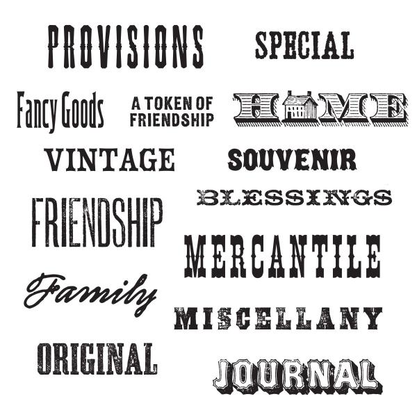 Spellbinders Stempelset - "Miscellany Words" - Silikonstempel