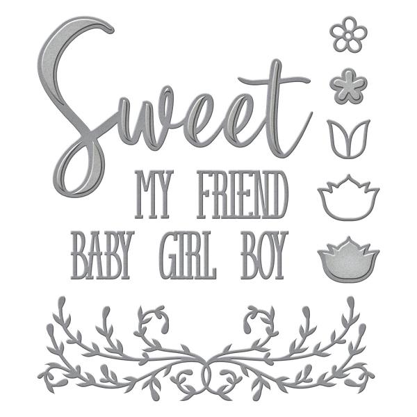 Spellbinders Dies " My Sweet Friend Etched" Stanzschablonen