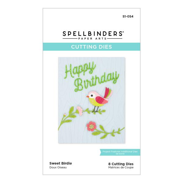 Spellbinders Dies "Sweet Birdie Etched" Stanzschablonen