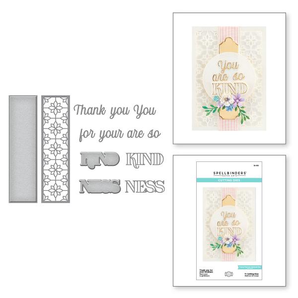 Spellbinders Dies "Thank you for your Kindness Etched" Stanzschablonen