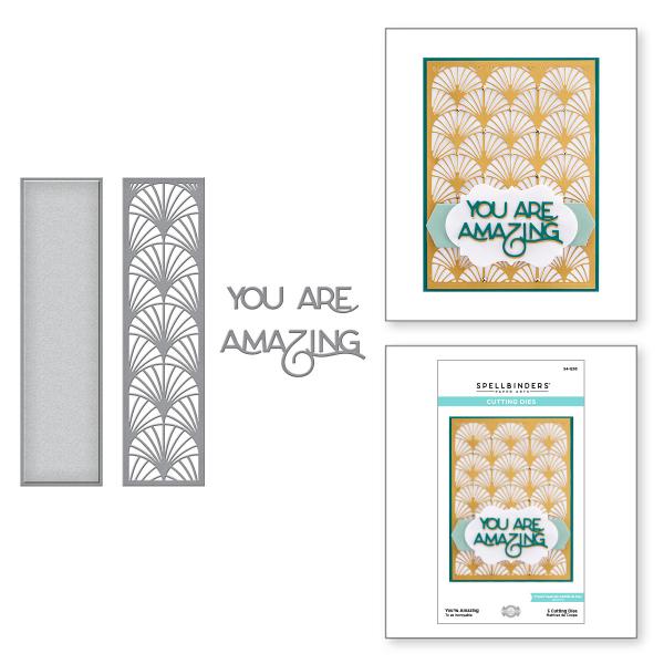 Spellbinders Dies "You're Amazing Etched" Stanzschablonen