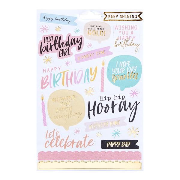 Spellbinders Sticker Pack  "Birthday Celebrations " 