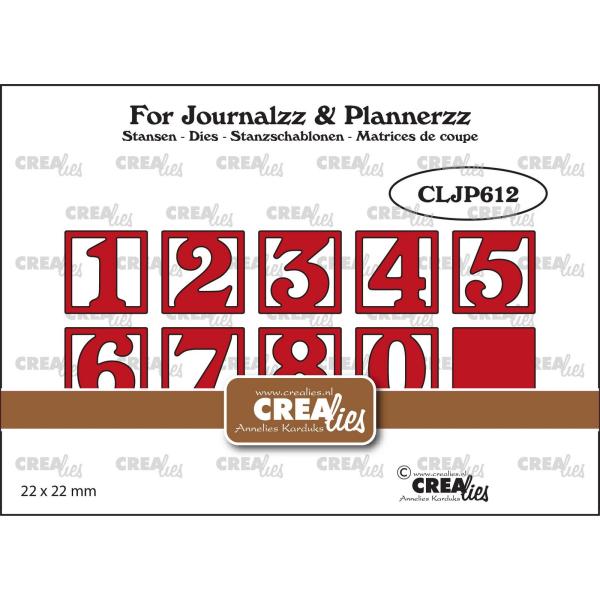 Crealies - Journalzz - Plannerzz Numbers In Squares 