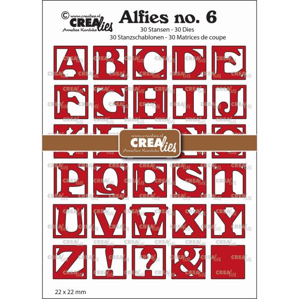 Crealies - Alfies Dies Alphabet In Squares 