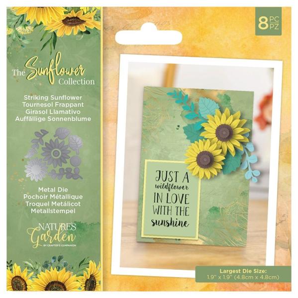 Crafters Companion -Die Striking Sunflower - Stanze