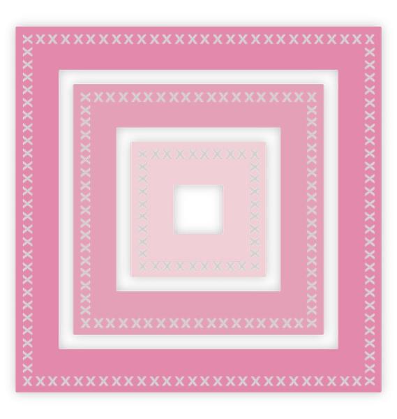 Gemini Nesting Frame Cross Stitch Square Frames Elements Dies  - Stanze - Kreuzstich - Quadratrahmen 