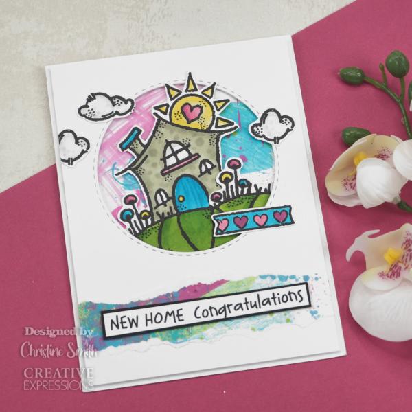 Woodware Happy House Snail   Clear Stamps - Stempel 