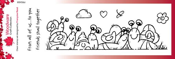 Woodware The Snail Family   Clear Stamps - Stempel 