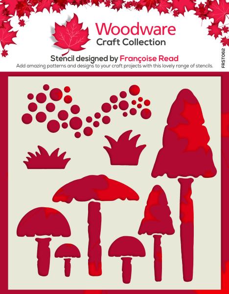 Woodware  Mushrooms Stencil  - Schablone