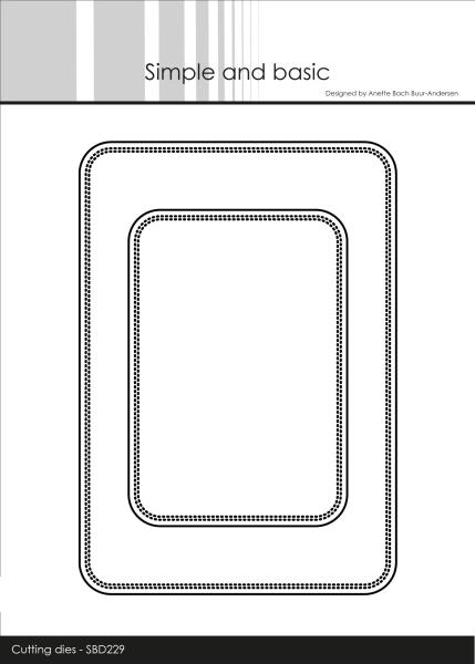 Simple and Basic "Double Pierced Rounded Rectangles " Stanze -  Die